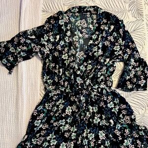 Size 12 black Ruffle trim Romper